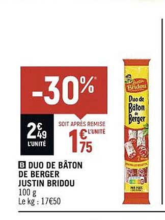 duo de bâton de berger justin bridou