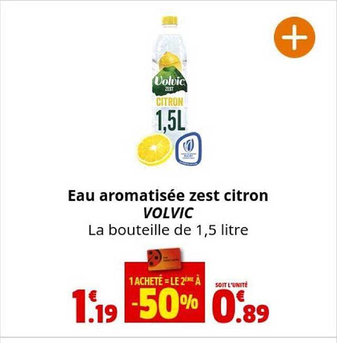 eau minérale aromatisée zest citron volvic