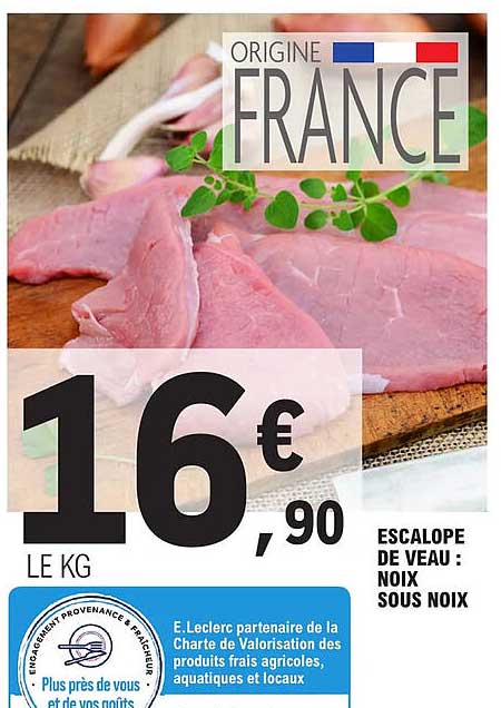 escalope de veau : noix sous noix