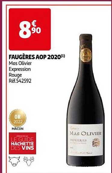 faugères aop 2020 mas olivier expression rouge