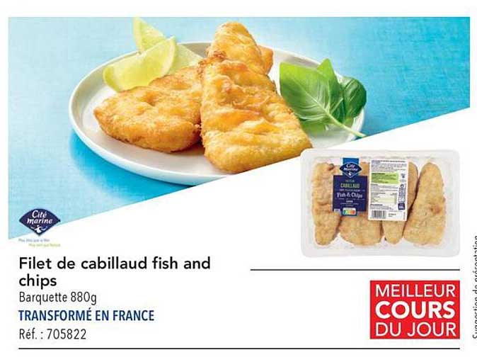 filet de cabillaud fish and chips