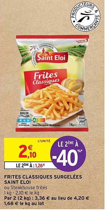 Frites Classiques Surgelées Saint éloi