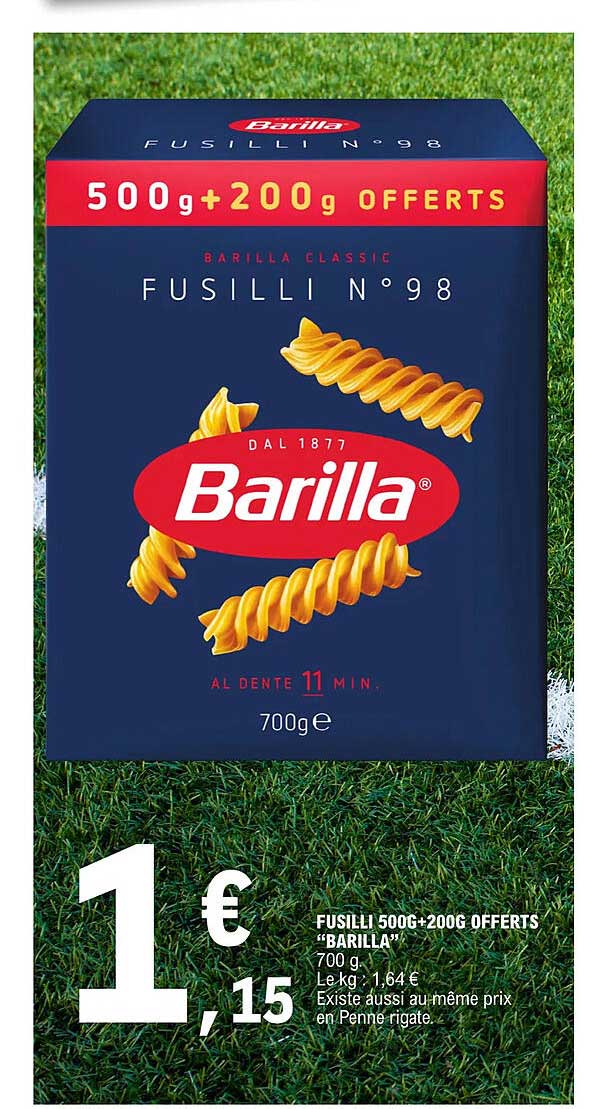fusilli 200g offert barilla