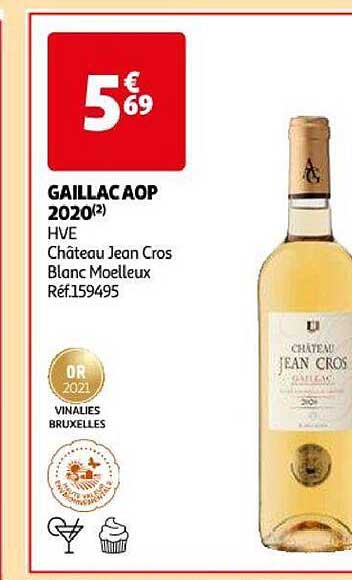 Gaillac Aop 2020 Hve Château Jean Cros Blanc Moelleux