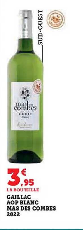 gaillac aop blanc mas des combes 2022