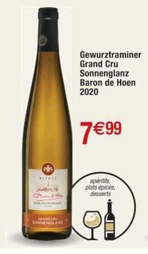 gewurztraminer grand cru sonnenglanz baron de hoen 2020