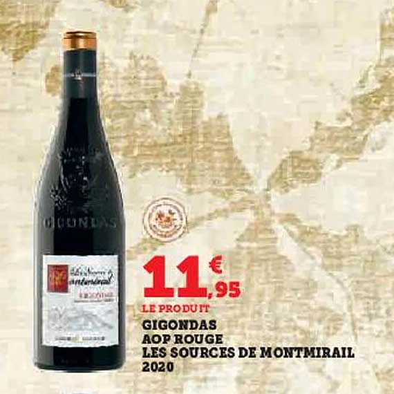 gigondas aop rouge les sources de montmirail 2020
