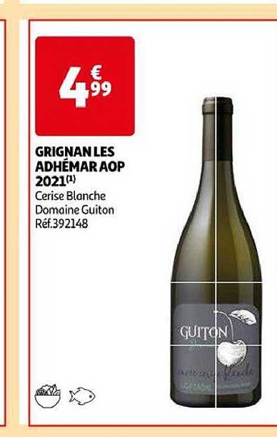 grignan les adhémar aop 2021 cerise blanche domaine guiton