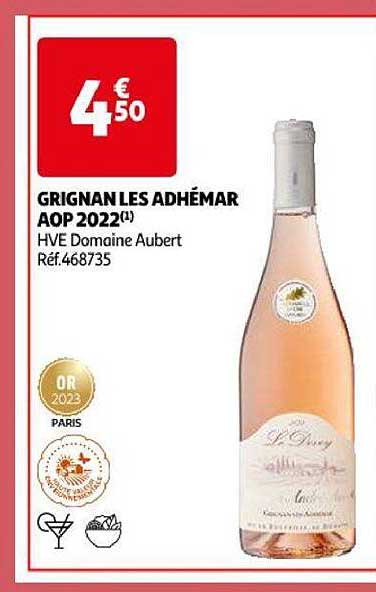 grignan les adhémar aop 2022 hve domaine aubert