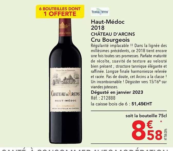 haut-médoc 2018 château d'arcins cru bourgeois