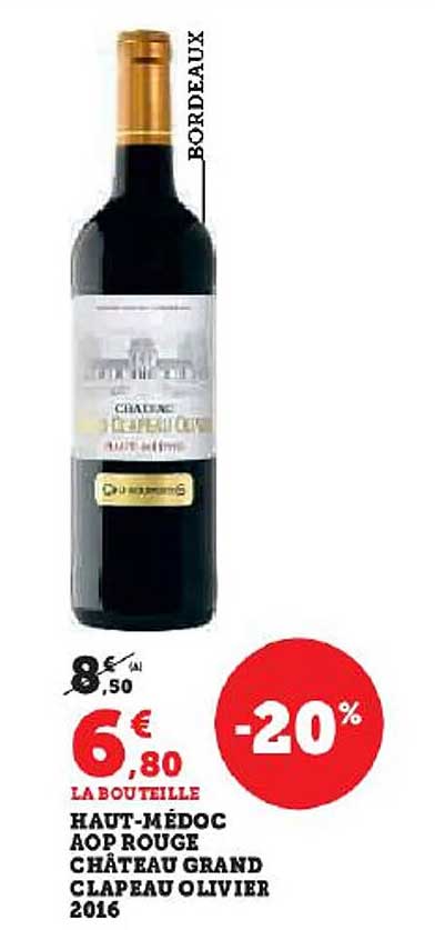 Haut-médoc Aop Rouge Château Grand Clapeau Olivier 2016