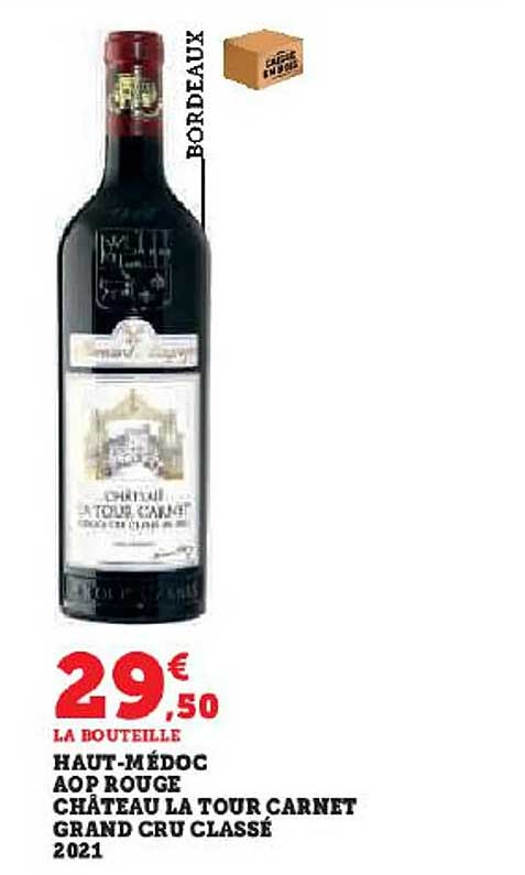 haut-médoc aop rouge château la tour carnet grand cru classé 2021