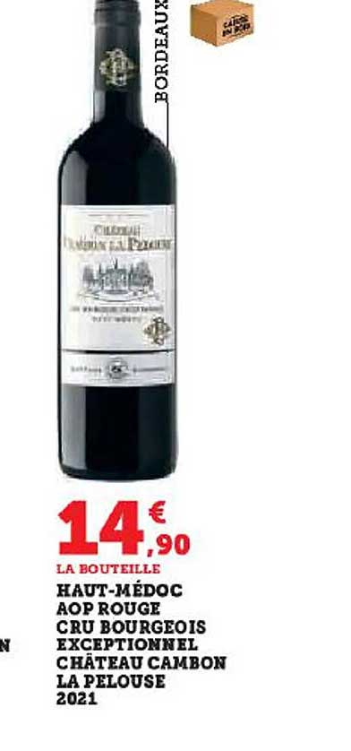 haut-médoc aop rouge cru bourgeois exceptionnel château cambon la pelouse 2021