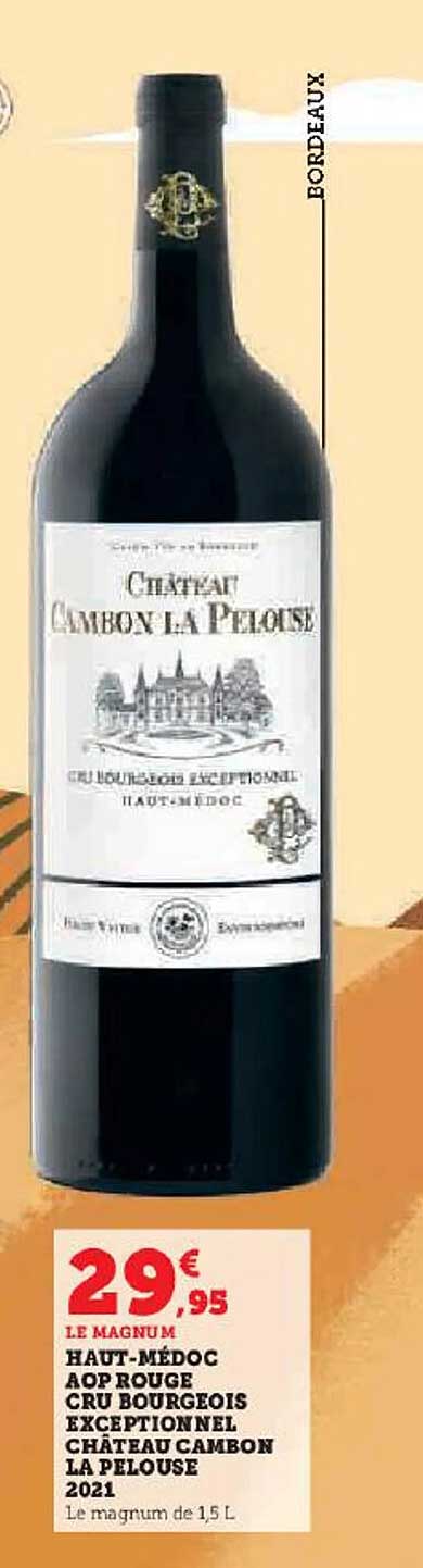 haut-médoc aop rouge cru bourgeois exceptionnel château cambon la pelouse 2021