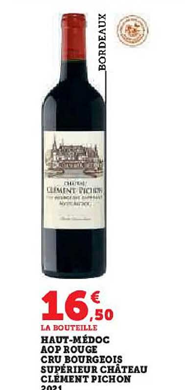 haut-médoc aop rouge cru bourgeois supérieur château clément pichon 2021