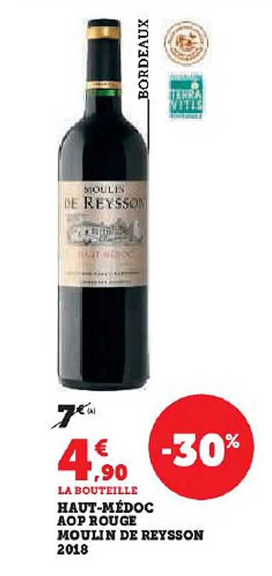 haut-médoc aop rouge moulin de reysson 2018