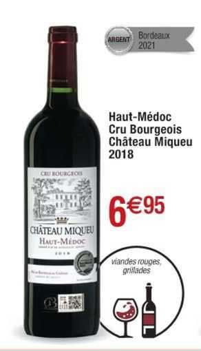 haut-médoc cru bourgeois château miqueu 2018