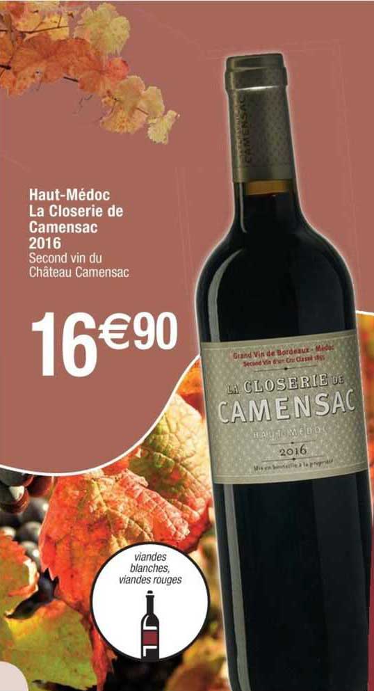 haut-médoc la closerie de camensac 2016