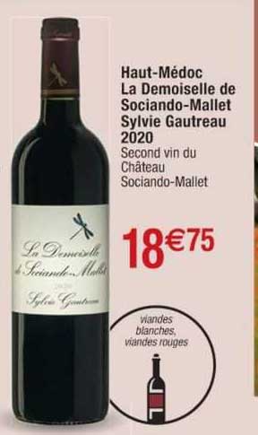 haut-médoc la demoiselle de sociando-mallet sylvie gatreau 2020