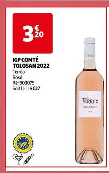 igp comté tolosan 2022 terréo rosé