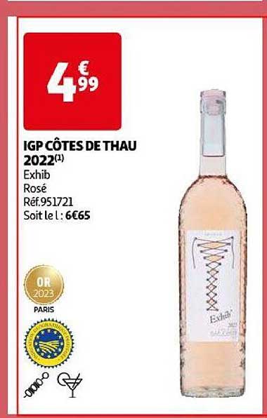 igp côtes de thau 2022 exhib rosé