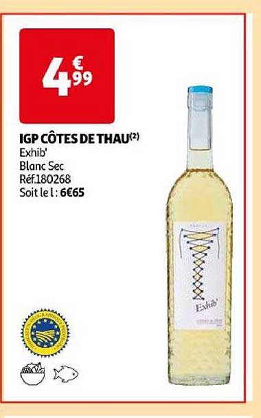 igp côtes de thau exhib' blanc sec