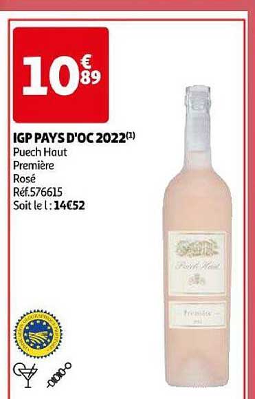 igp  pays d'co 2022 puech haut première rosé
