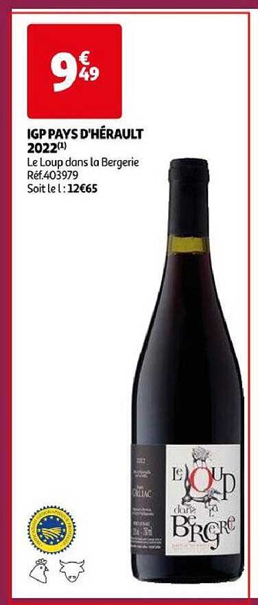 igp pays d'hérault 2022 le loup dans le bergerie