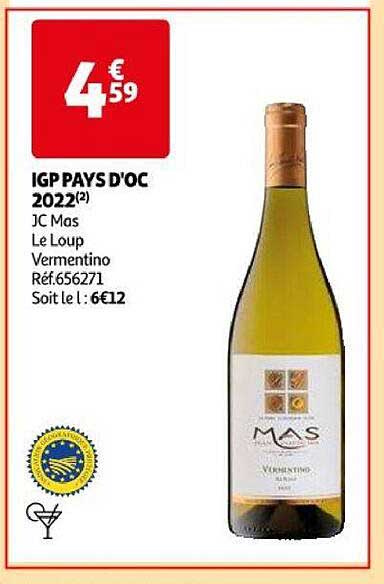 igp pays d'oc 2022 jc mas le loup vermentino