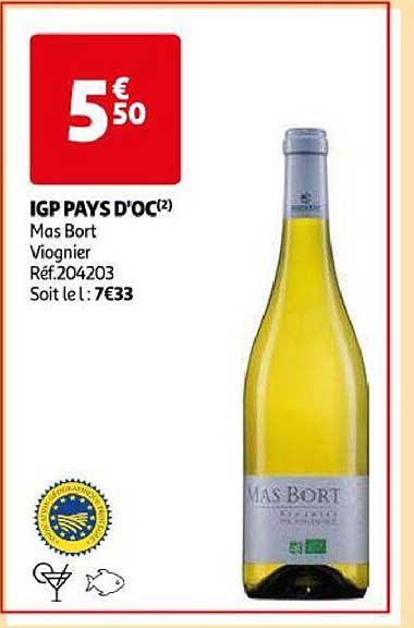 igp pays d'oc mas bort viognier