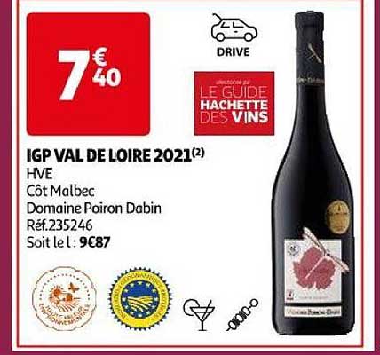 igp val de de loire 2021 hve côt malbec domaine poiron dabin