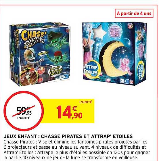 jeux enfant : chasse pirates et attrap' étoiles