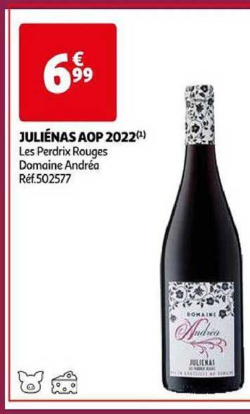 juliénas aop 2022 les perdrix rouges domaine andréa