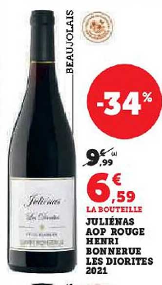 juliénas aop rouge henri bonnerue les diorites 2021
