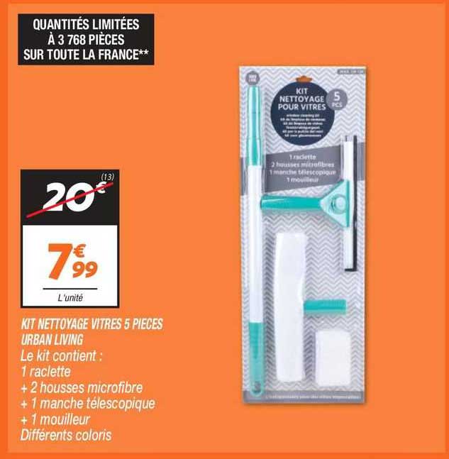 Kit Nettoyage Vitres 5 Pièces Urban Living