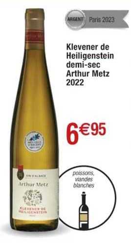 klevener de heilingenstein demi-sec arthur metz 2022