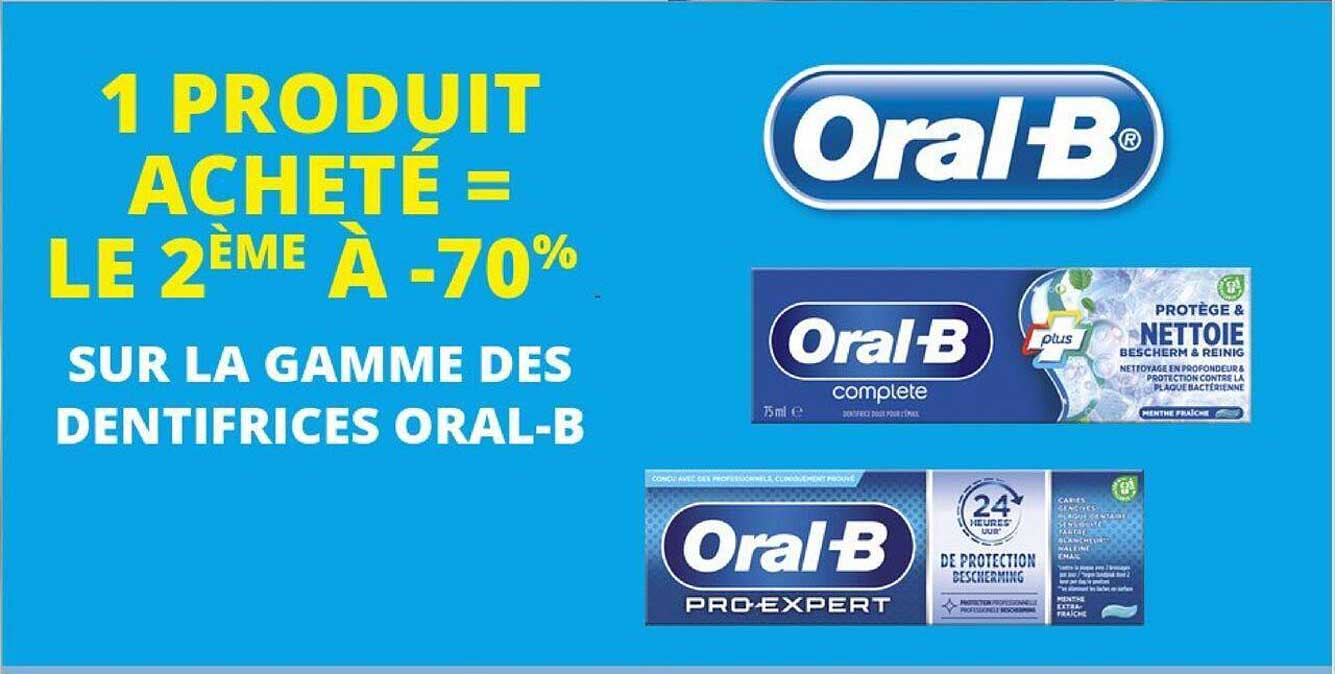 la gamme des dentifrice oral-b