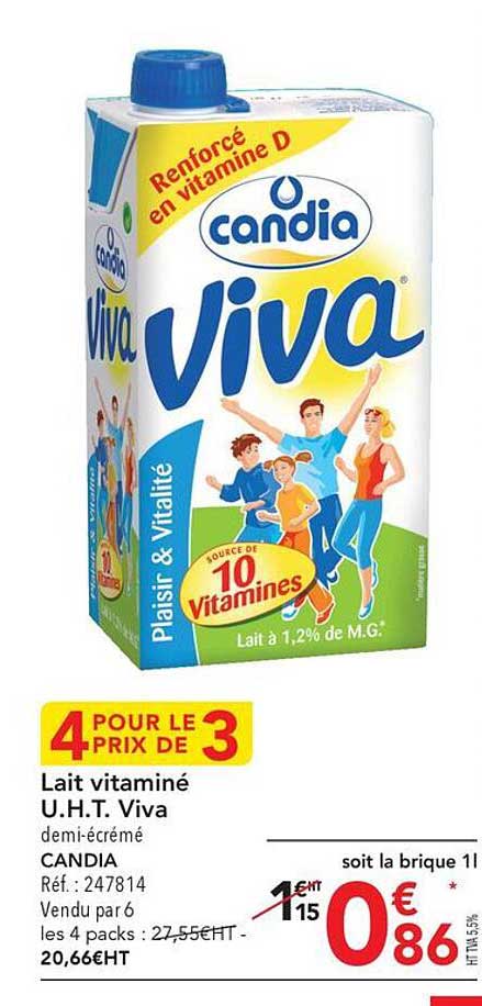 Lait Vitaminé U.h.t. Viva Candia