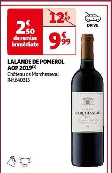 lalande de pomérol aop 2019 château de marchesseau