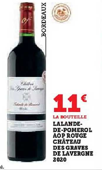 lalande-de-pomerol aop rouge château des graves de lavergne 2020