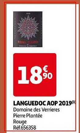 languedoc aop 2019 domaine des verrieres pierre plantée rouge