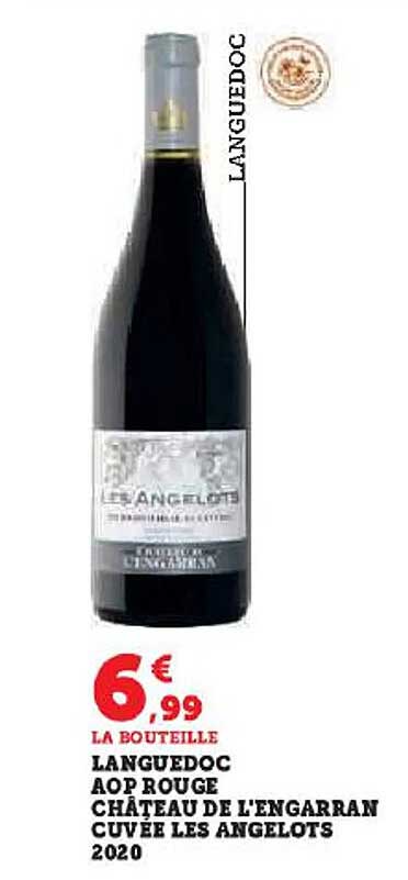 languedoc aop rouge château de l'engarran cuvée les angelots 2020