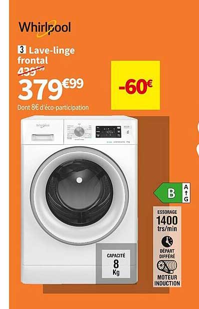 lave-linge frontal whirlpool