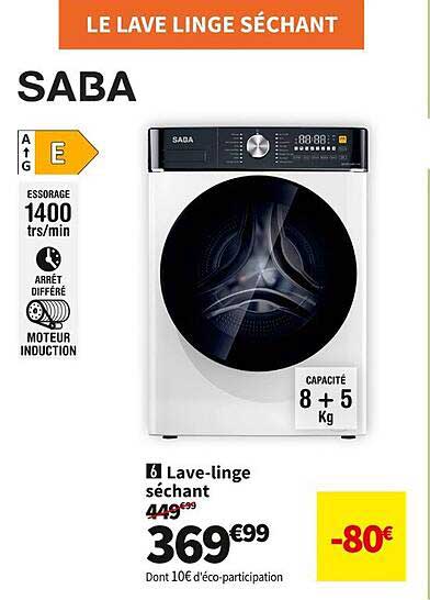 lave-linge séchant saba