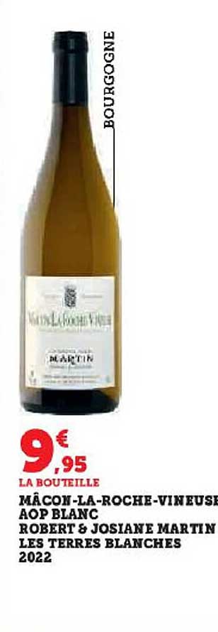 mâcon-la-roche-vineuse aop blanc robert & josiane martin les terres blanches