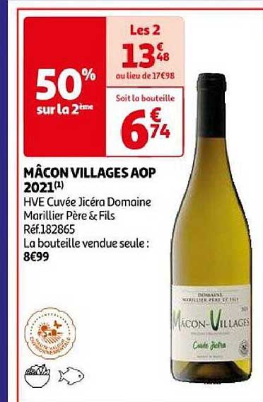 mâcon village aop 2021 hve cuvée jicéra domaine marilier père & fils