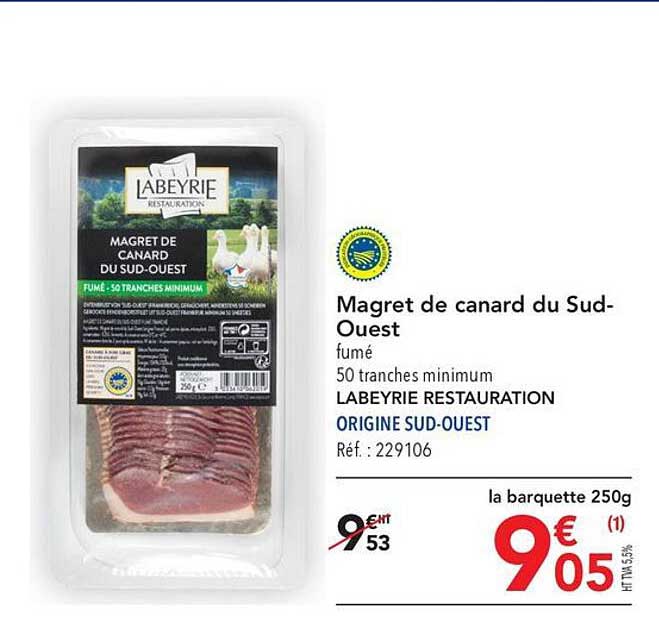 magret de canard du sud-ouest labeyrie restauration