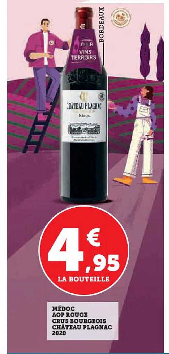 Médoc Aop Rouge Crue Bourgeois Château Plagnac 2020
