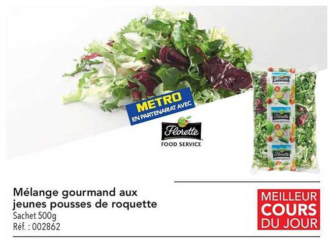 mélange gourmand aux jeunes pousses de roquette florette