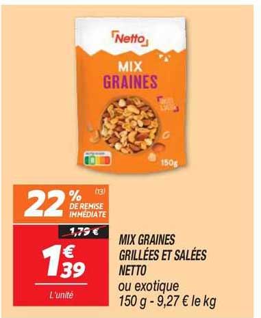 Mix Graines Grillées Et Salées